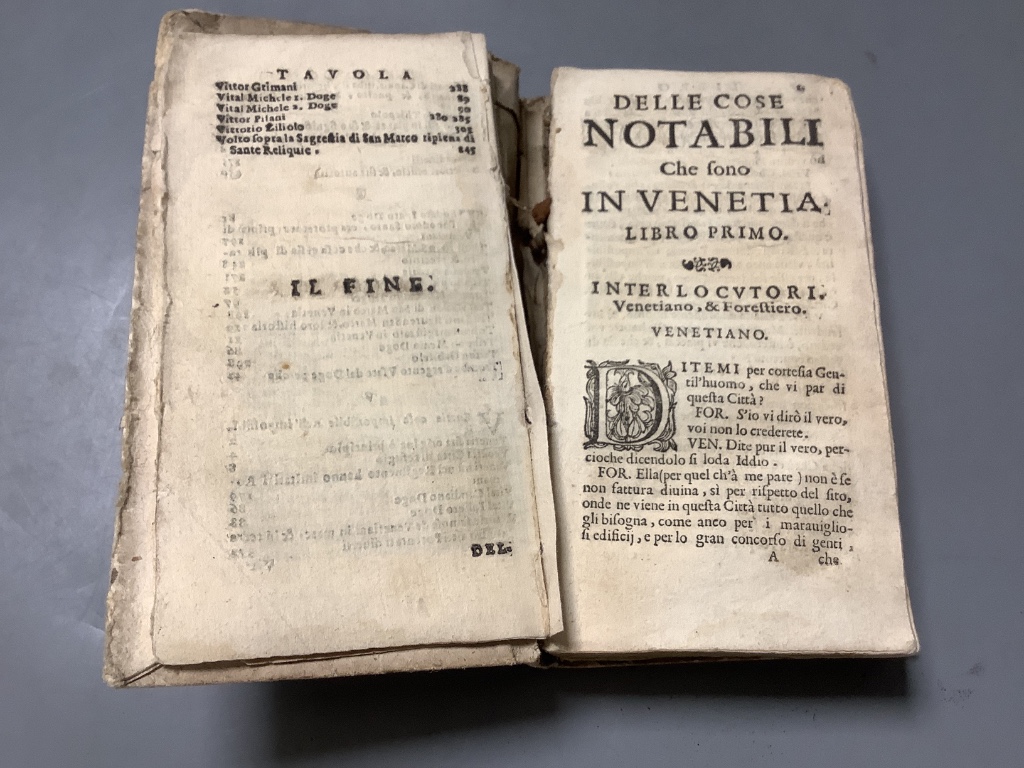 Sansovino, Francesco - Le Cose Notabili, et maravigliose della di Venetia,